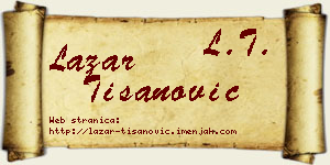 Lazar Tišanović vizit kartica